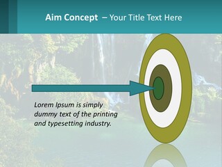 A Waterfall In The Middle Of A Body Of Water PowerPoint Template