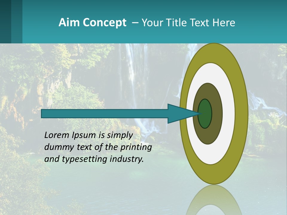 A Waterfall In The Middle Of A Body Of Water PowerPoint Template