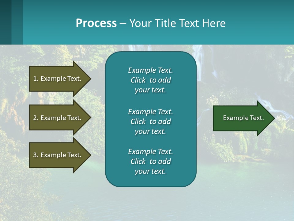 A Waterfall In The Middle Of A Body Of Water PowerPoint Template