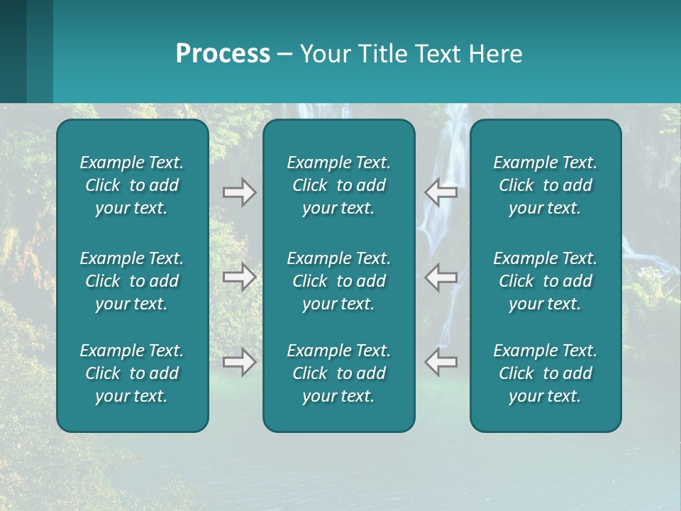 A Waterfall In The Middle Of A Body Of Water PowerPoint Template