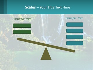 A Waterfall In The Middle Of A Body Of Water PowerPoint Template