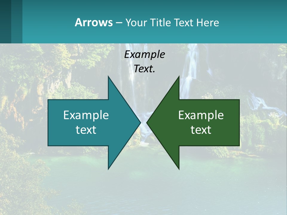 A Waterfall In The Middle Of A Body Of Water PowerPoint Template