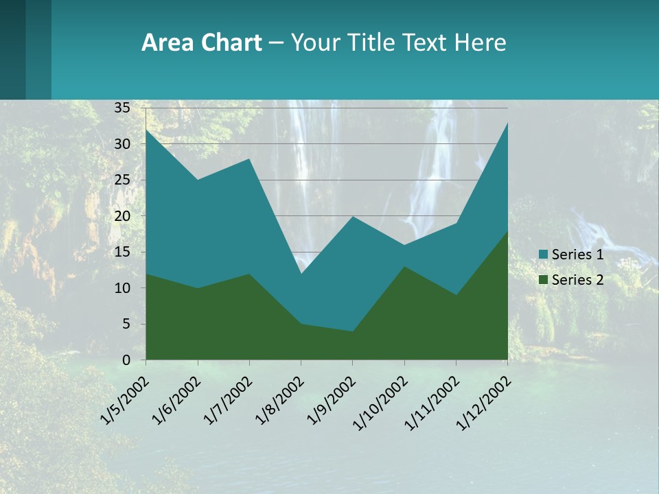 A Waterfall In The Middle Of A Body Of Water PowerPoint Template
