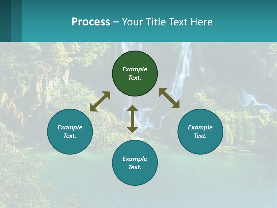 A Waterfall In The Middle Of A Body Of Water PowerPoint Template