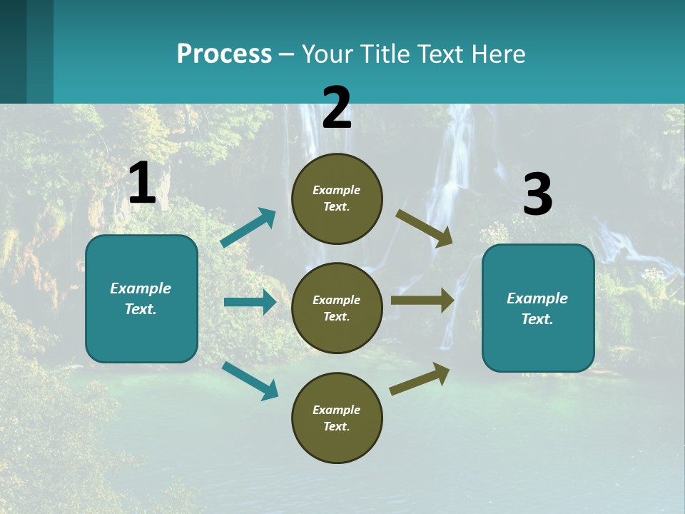 A Waterfall In The Middle Of A Body Of Water PowerPoint Template