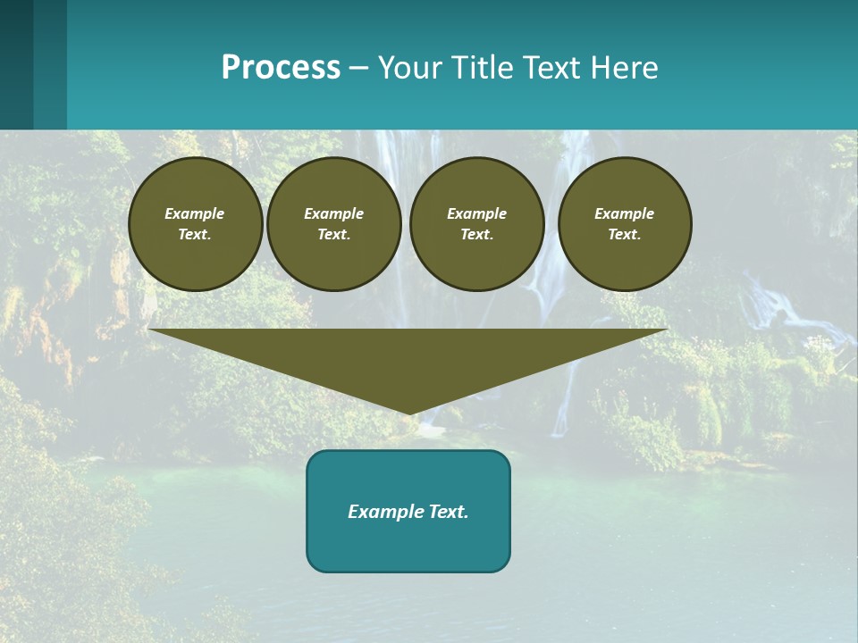 A Waterfall In The Middle Of A Body Of Water PowerPoint Template