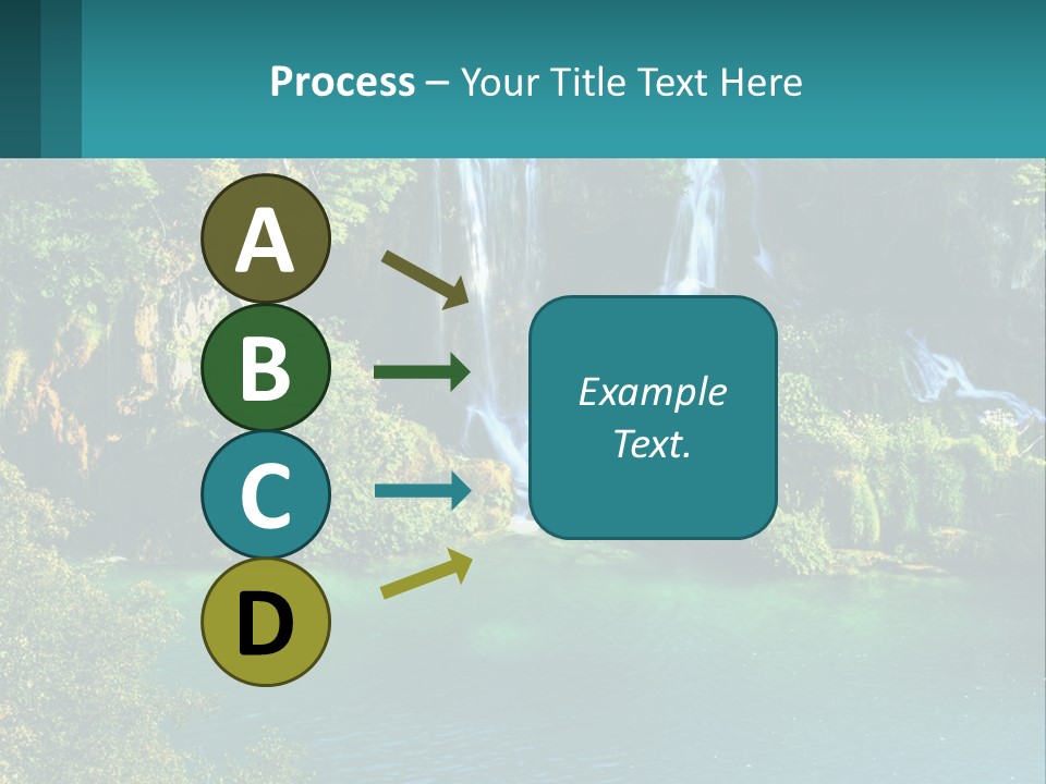 A Waterfall In The Middle Of A Body Of Water PowerPoint Template