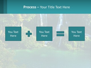 A Waterfall In The Middle Of A Body Of Water PowerPoint Template