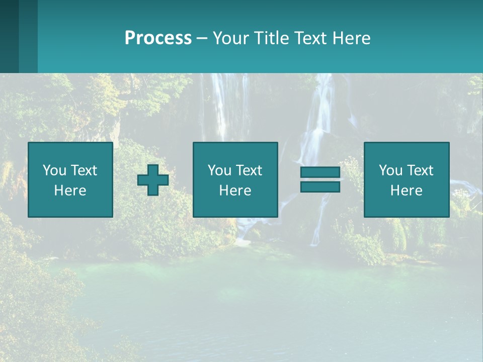 A Waterfall In The Middle Of A Body Of Water PowerPoint Template