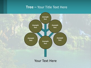 A Waterfall In The Middle Of A Body Of Water PowerPoint Template