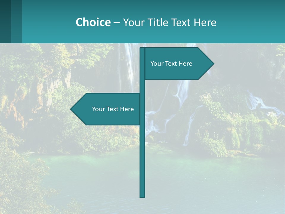 A Waterfall In The Middle Of A Body Of Water PowerPoint Template