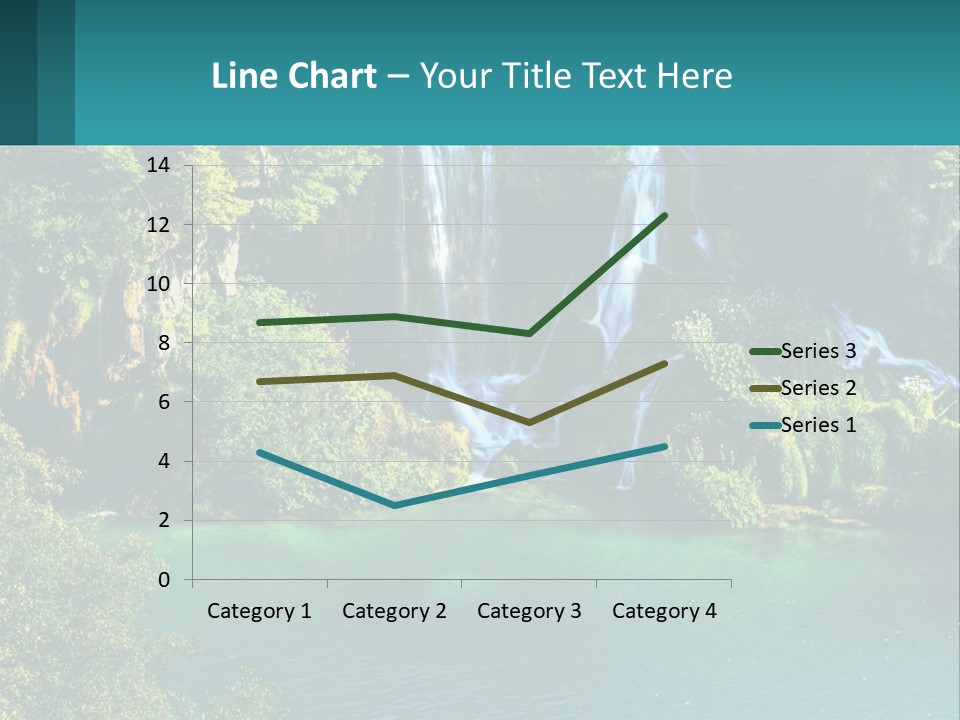A Waterfall In The Middle Of A Body Of Water PowerPoint Template