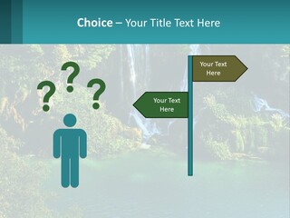 A Waterfall In The Middle Of A Body Of Water PowerPoint Template