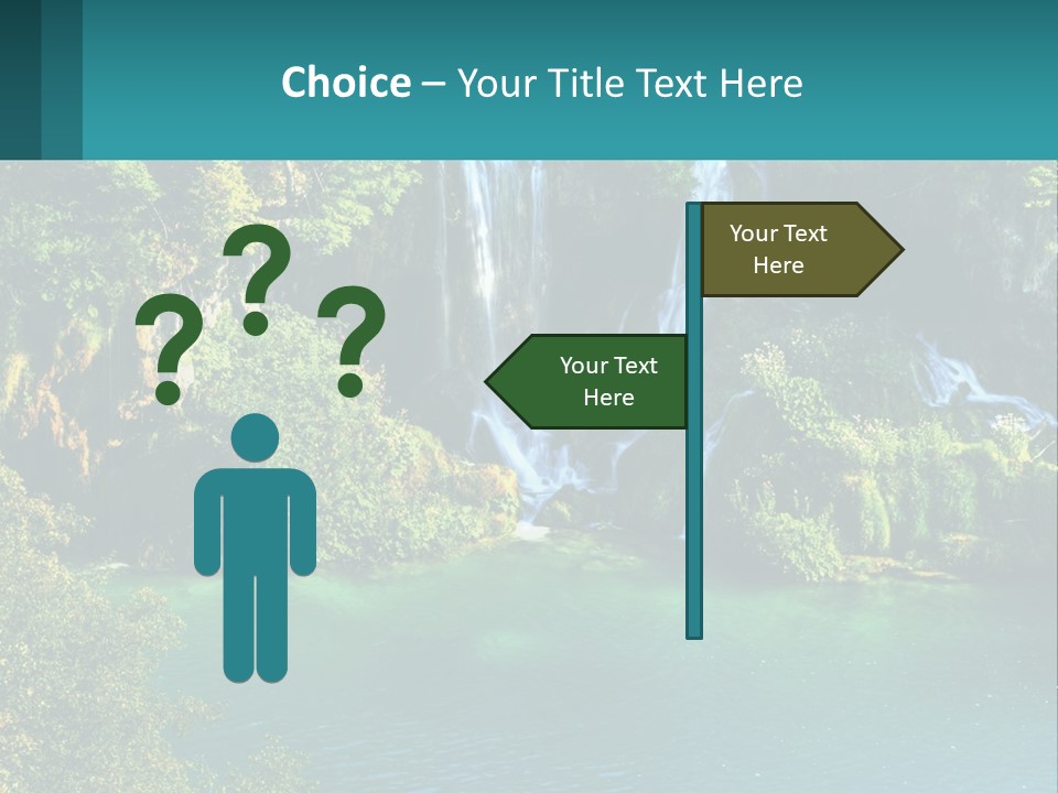 A Waterfall In The Middle Of A Body Of Water PowerPoint Template