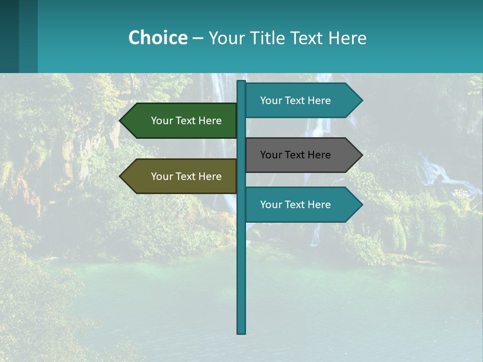 A Waterfall In The Middle Of A Body Of Water PowerPoint Template