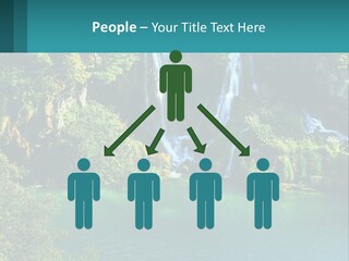 A Waterfall In The Middle Of A Body Of Water PowerPoint Template