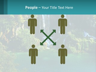 A Waterfall In The Middle Of A Body Of Water PowerPoint Template