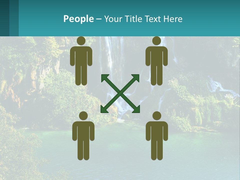 A Waterfall In The Middle Of A Body Of Water PowerPoint Template