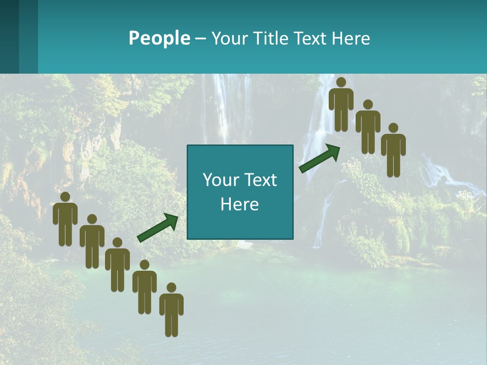 A Waterfall In The Middle Of A Body Of Water PowerPoint Template