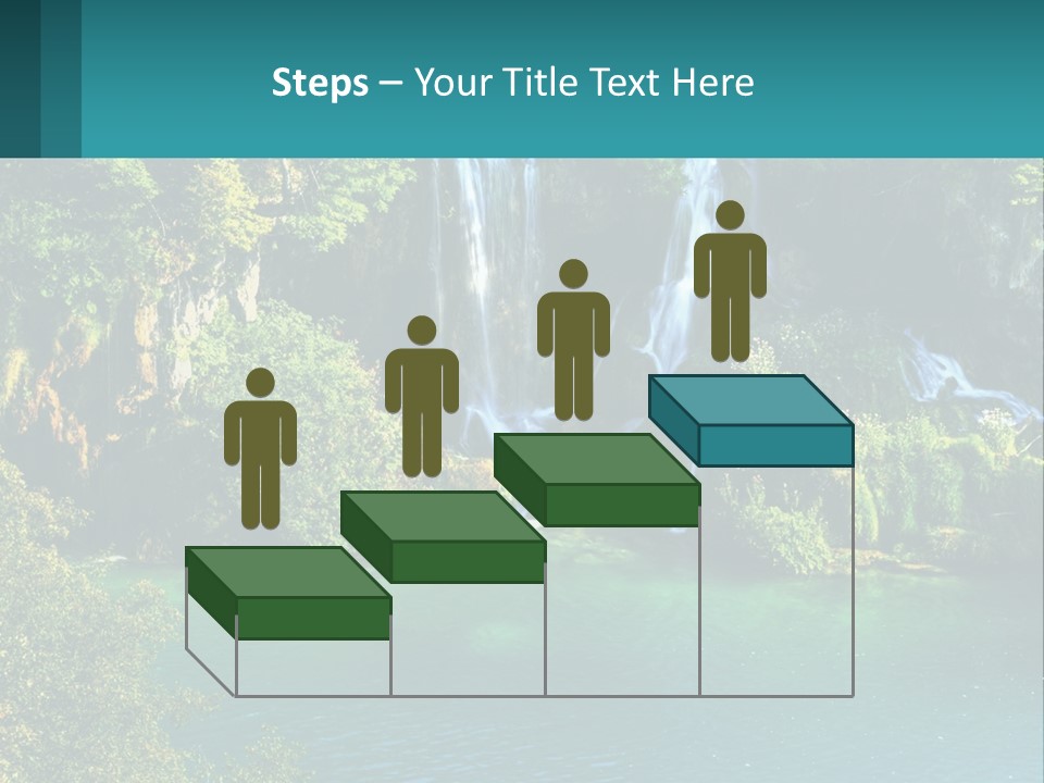 A Waterfall In The Middle Of A Body Of Water PowerPoint Template