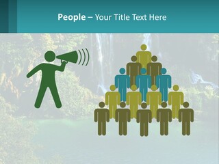 A Waterfall In The Middle Of A Body Of Water PowerPoint Template