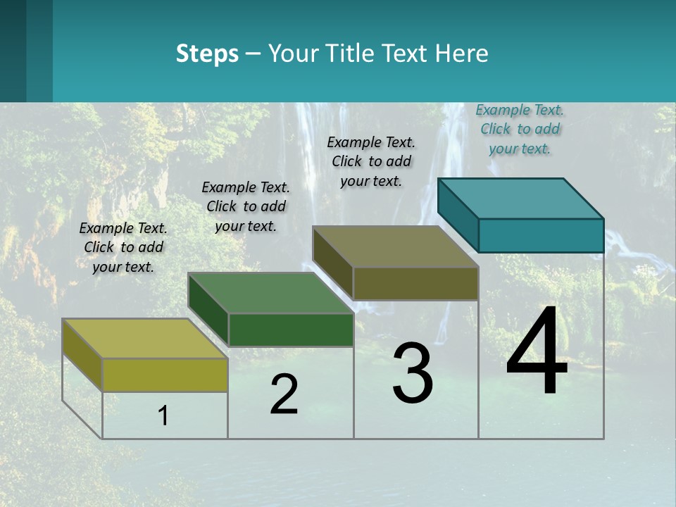 A Waterfall In The Middle Of A Body Of Water PowerPoint Template