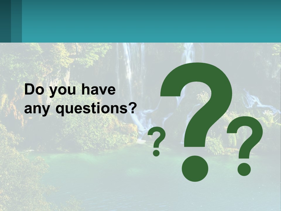 A Waterfall In The Middle Of A Body Of Water PowerPoint Template