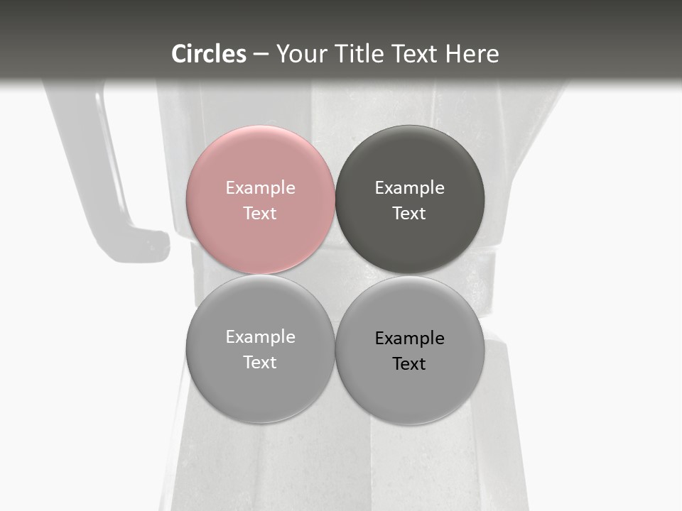 A Silver Coffee Pot With A Black Handle PowerPoint Template