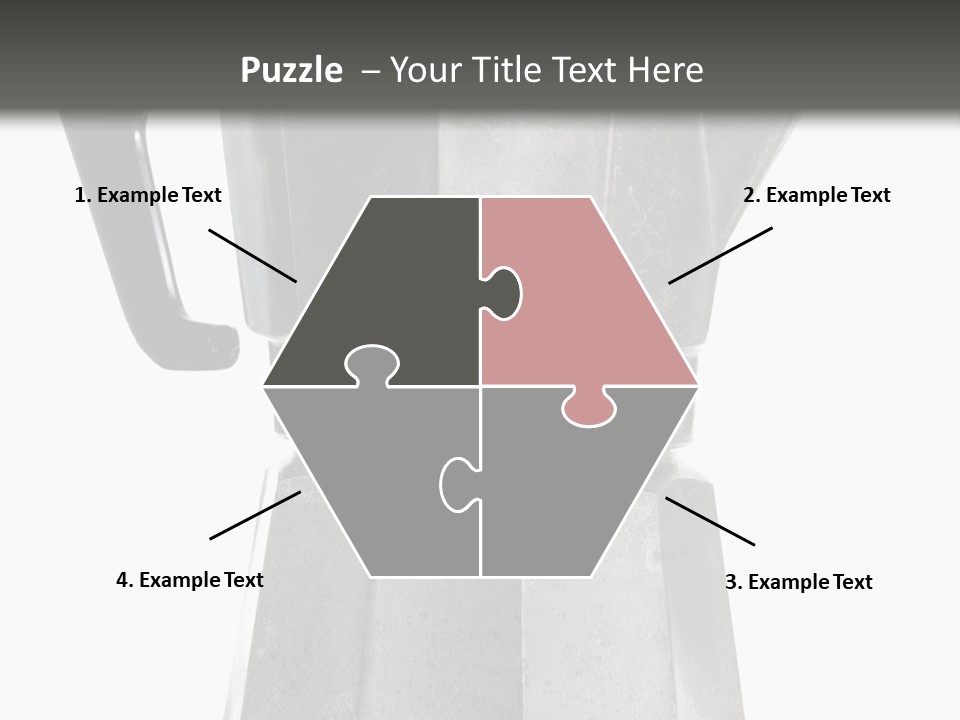 A Silver Coffee Pot With A Black Handle PowerPoint Template