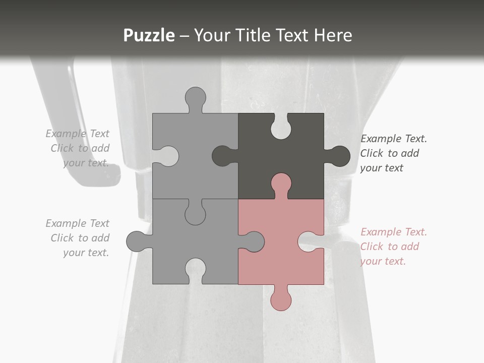 A Silver Coffee Pot With A Black Handle PowerPoint Template