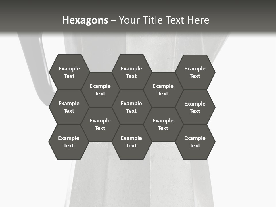 A Silver Coffee Pot With A Black Handle PowerPoint Template