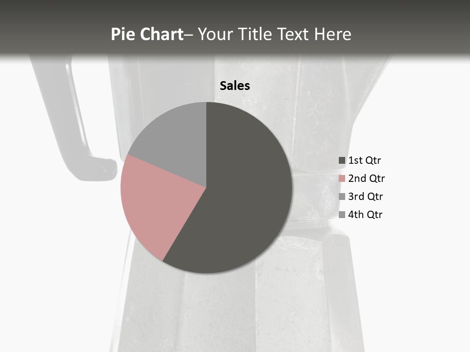 A Silver Coffee Pot With A Black Handle PowerPoint Template