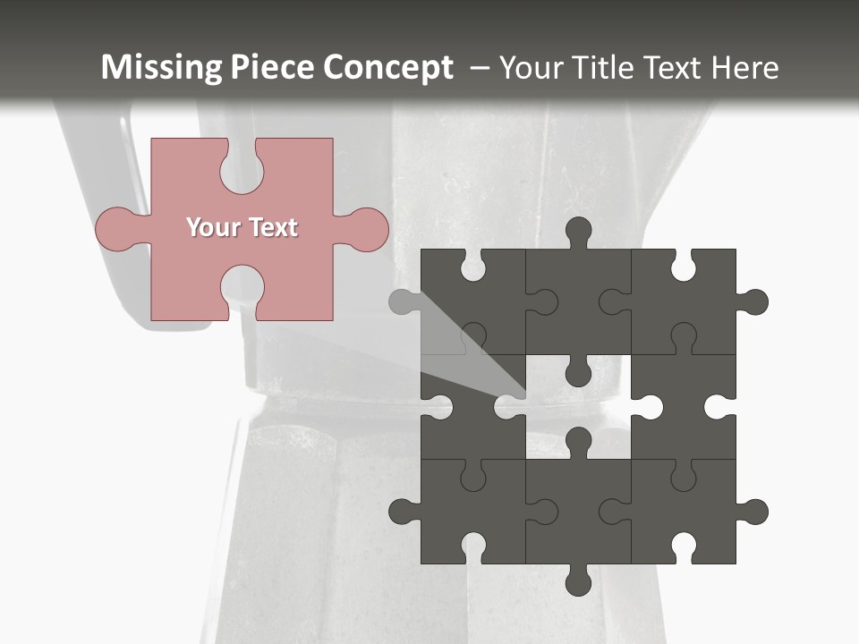 A Silver Coffee Pot With A Black Handle PowerPoint Template