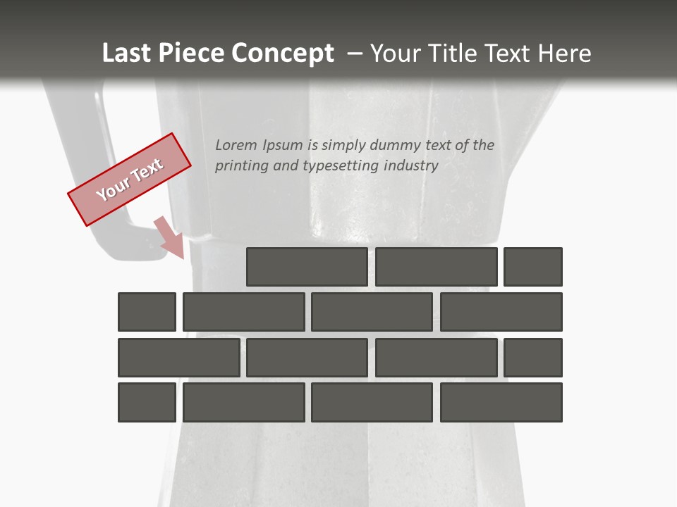 A Silver Coffee Pot With A Black Handle PowerPoint Template