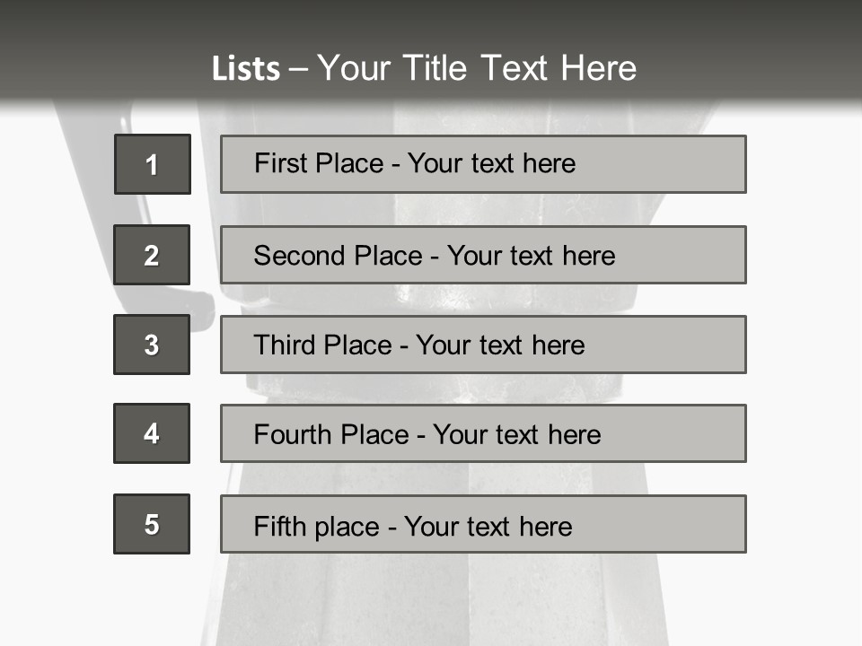 A Silver Coffee Pot With A Black Handle PowerPoint Template