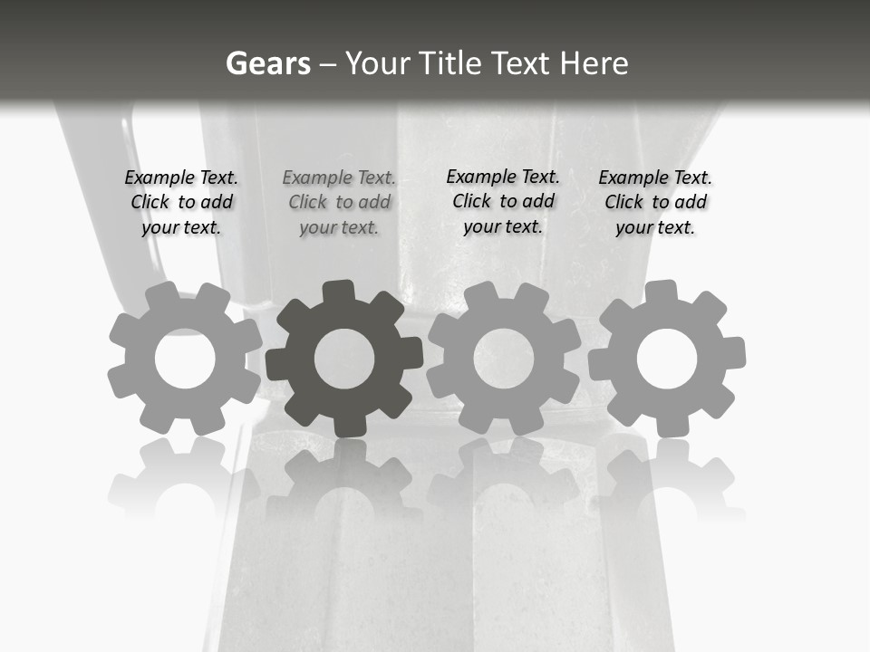 A Silver Coffee Pot With A Black Handle PowerPoint Template