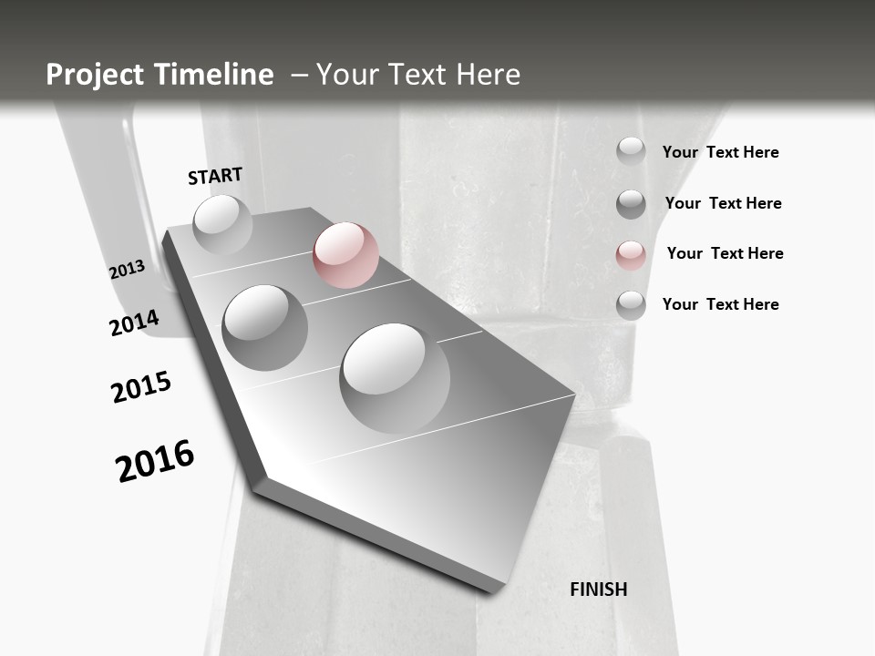 A Silver Coffee Pot With A Black Handle PowerPoint Template