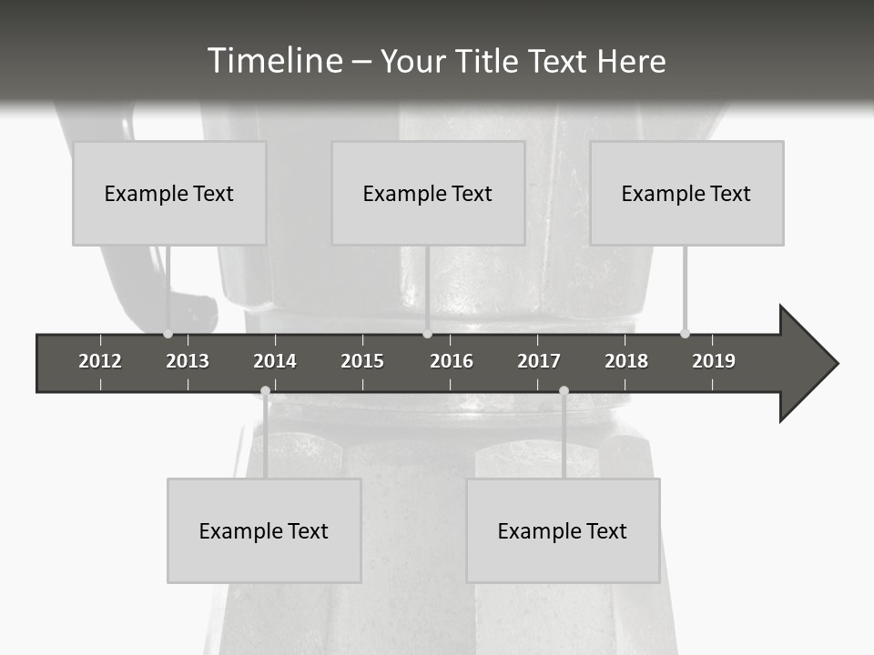 A Silver Coffee Pot With A Black Handle PowerPoint Template
