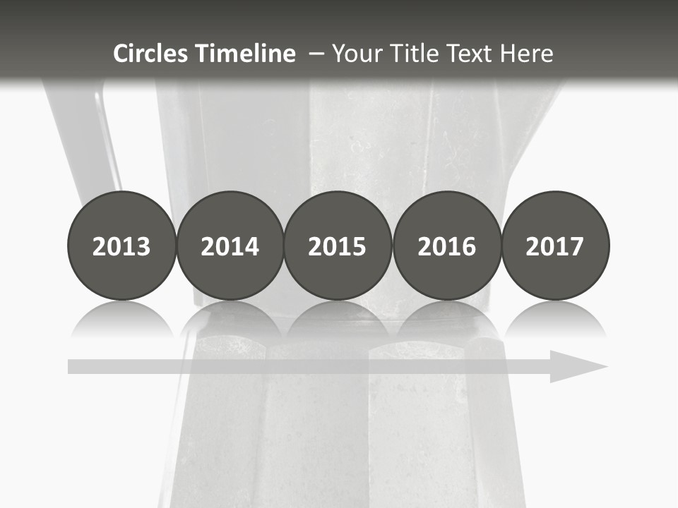 A Silver Coffee Pot With A Black Handle PowerPoint Template