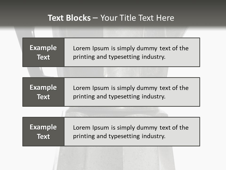 A Silver Coffee Pot With A Black Handle PowerPoint Template