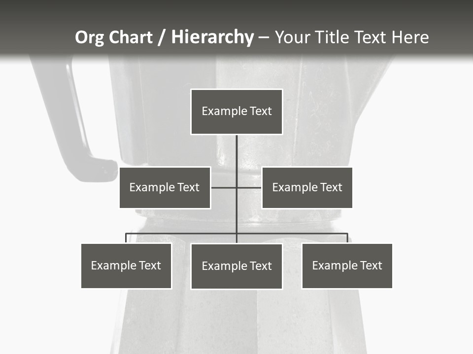 A Silver Coffee Pot With A Black Handle PowerPoint Template