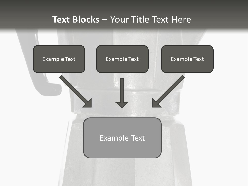 A Silver Coffee Pot With A Black Handle PowerPoint Template