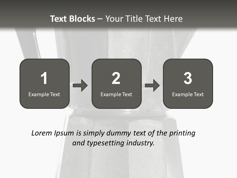 A Silver Coffee Pot With A Black Handle PowerPoint Template