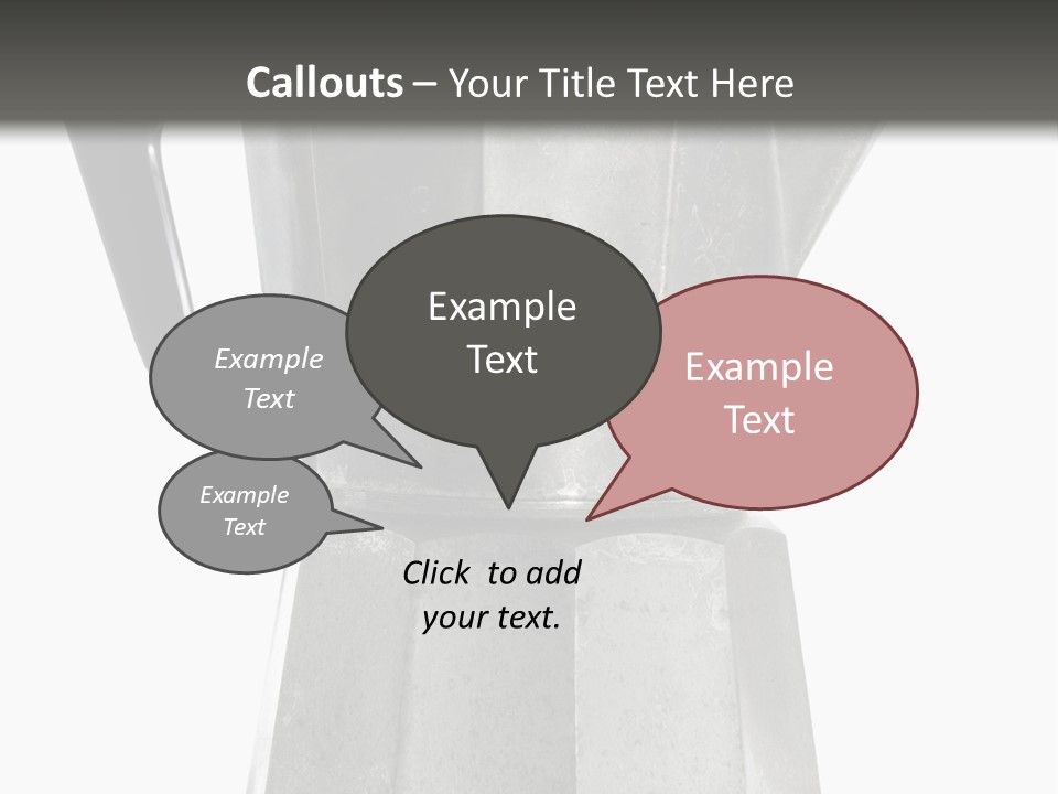 A Silver Coffee Pot With A Black Handle PowerPoint Template