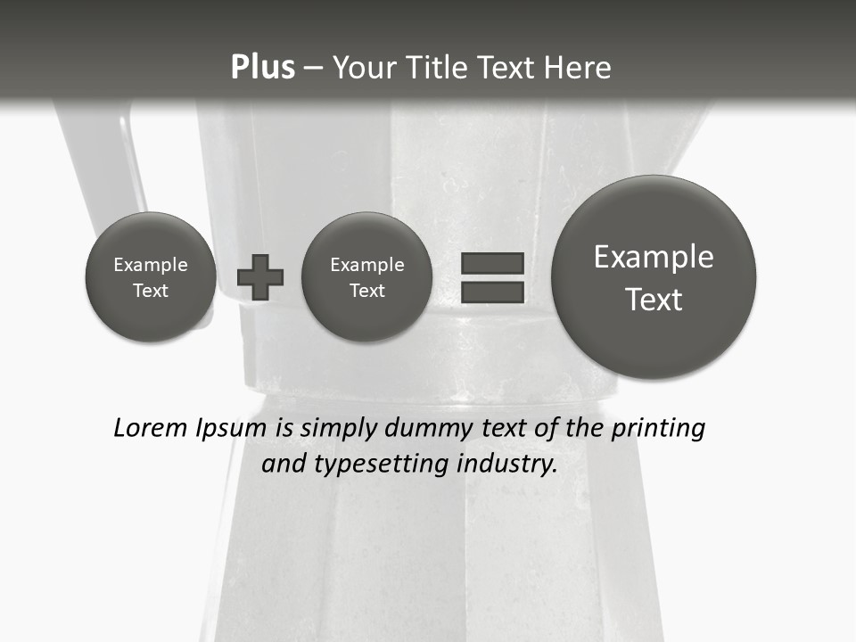 A Silver Coffee Pot With A Black Handle PowerPoint Template