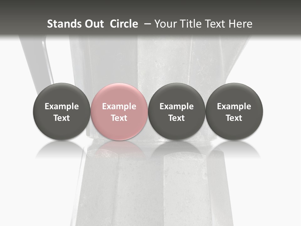 A Silver Coffee Pot With A Black Handle PowerPoint Template