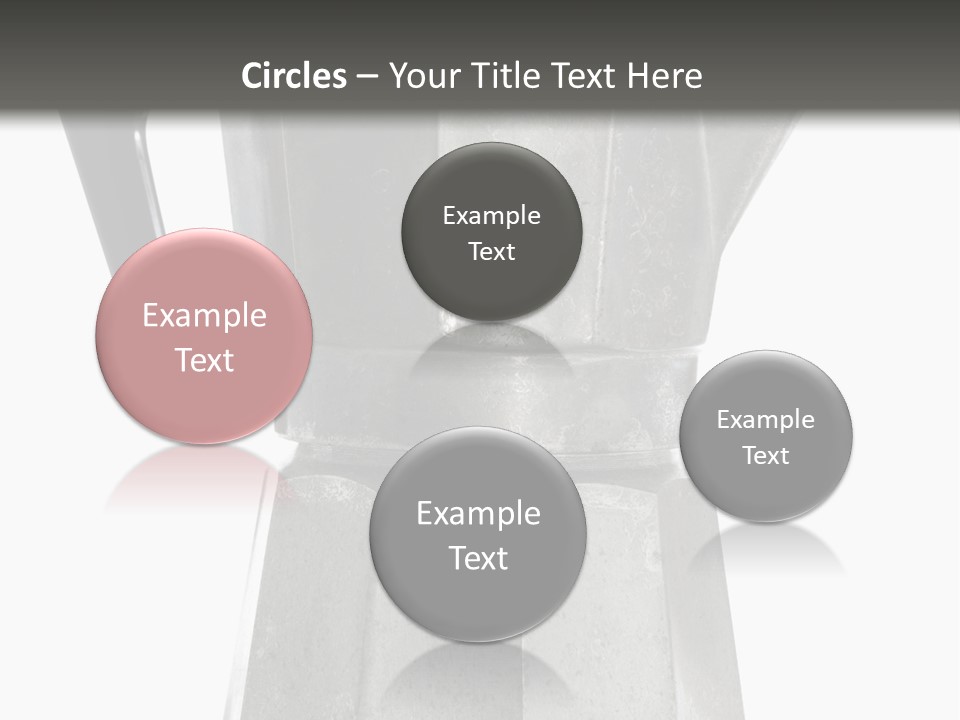 A Silver Coffee Pot With A Black Handle PowerPoint Template