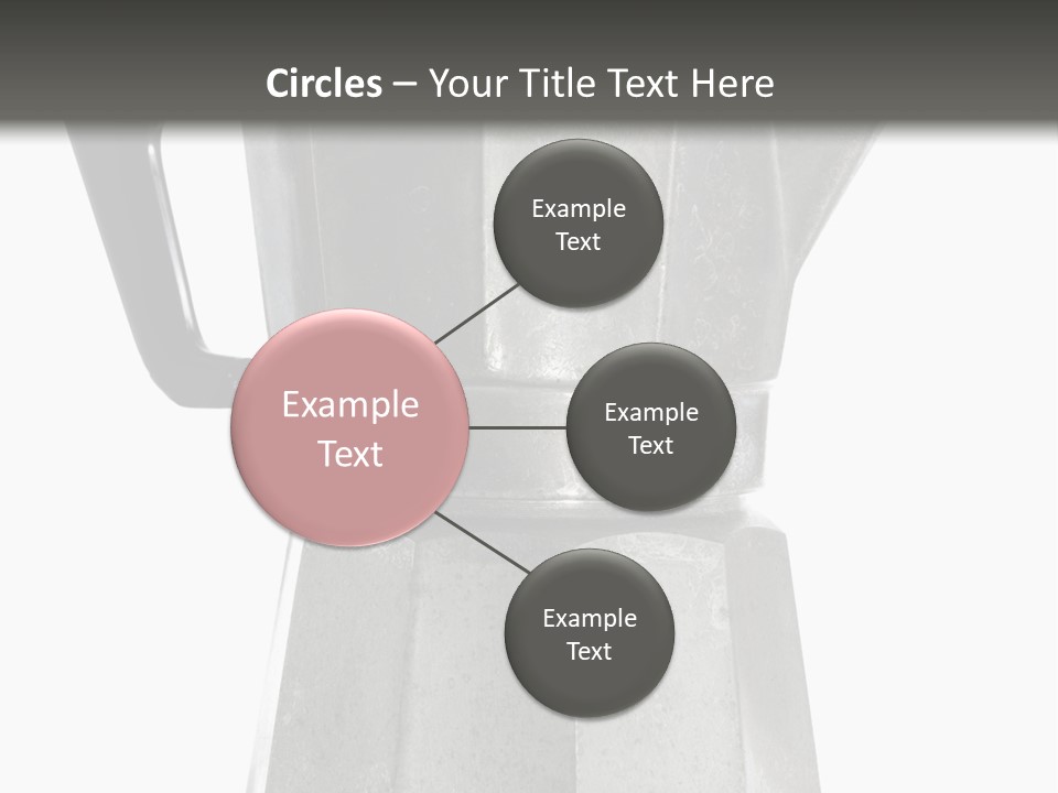 A Silver Coffee Pot With A Black Handle PowerPoint Template