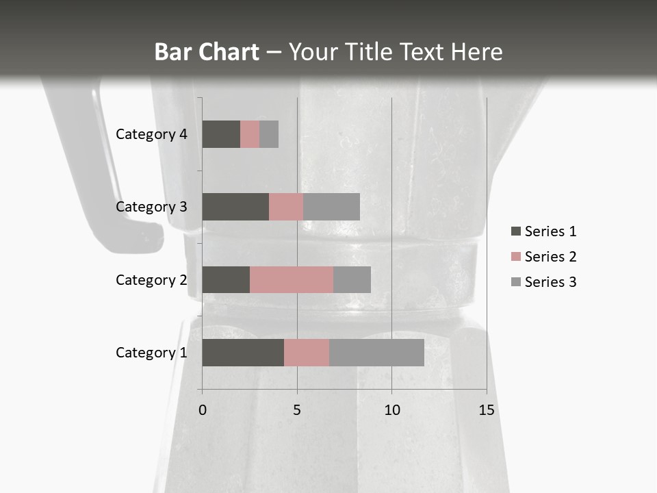 A Silver Coffee Pot With A Black Handle PowerPoint Template