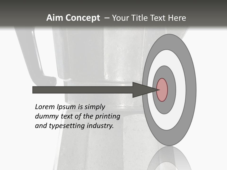 A Silver Coffee Pot With A Black Handle PowerPoint Template